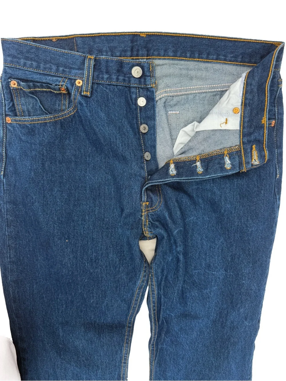 Levi's 501 Original Fit Button Fly Jeans Like New Medium Wash 35x33 Men’s Denim